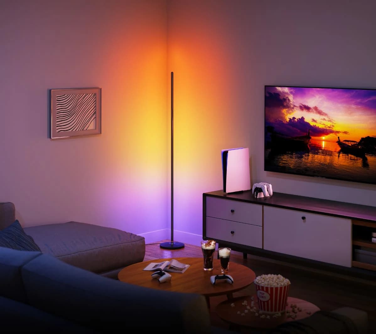 Đèn LED RGBIC Sàn 120cm – Nháy Theo Nhạc, Đồng Bộ Màn Hình (WLED) - ảnh 1