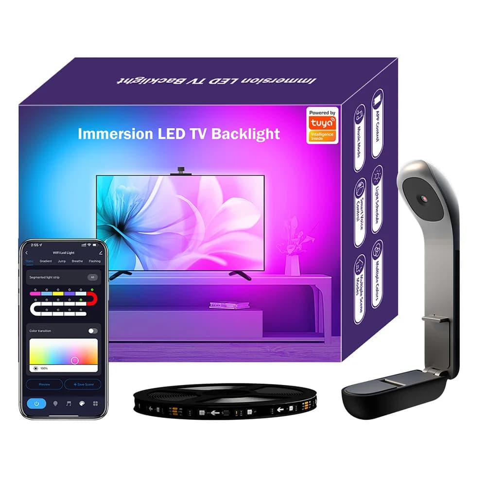Đèn Nền TV Ambilight 3 Camera Bắt Màu RGBIC – WiFi Tuya - ảnh 5