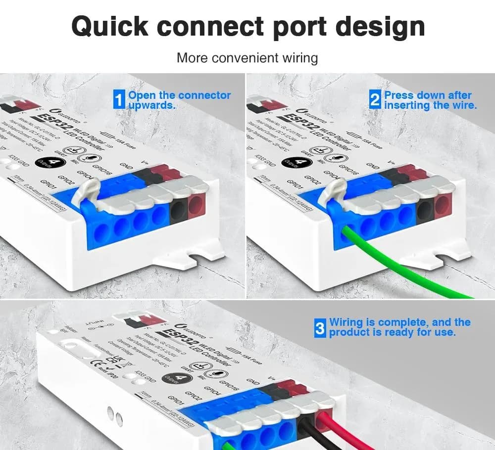 Bộ Điều Khiển LED Ảo Màu WLED ESP32 – 4 Đầu Ra, WiFi, Micro Nhạc - ảnh 7