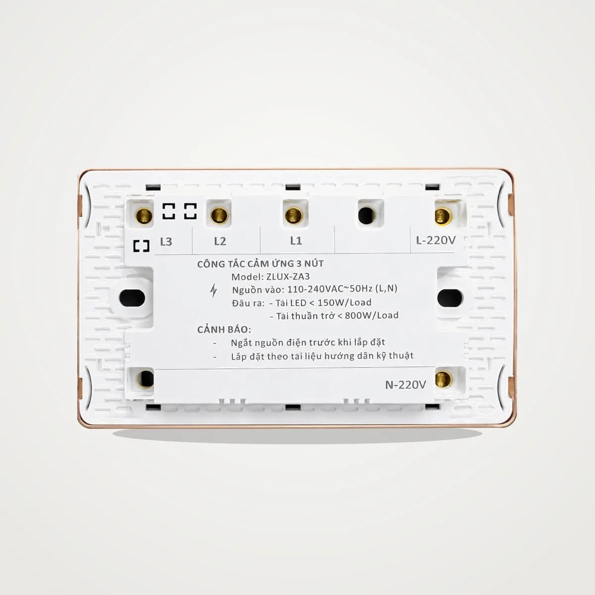 Công Tắc Cảm Ứng Zigbee 3 Nút Zitech ZLUX-ZA3 - ảnh 9