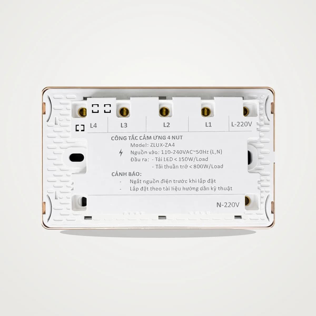Công Tắc Cảm Ứng Zigbee 4 Nút Zitech ZLUX-ZA4 - ảnh 8