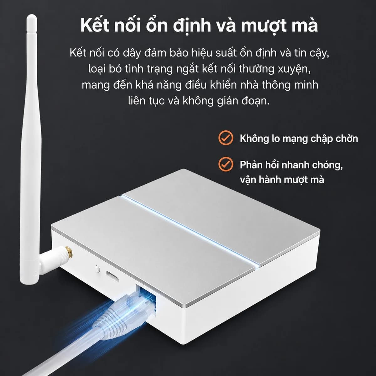Bộ Điều Khiển Trung Tâm Zigbee LAN Có Anten Tăng Sóng Zitech HUB - ảnh 3