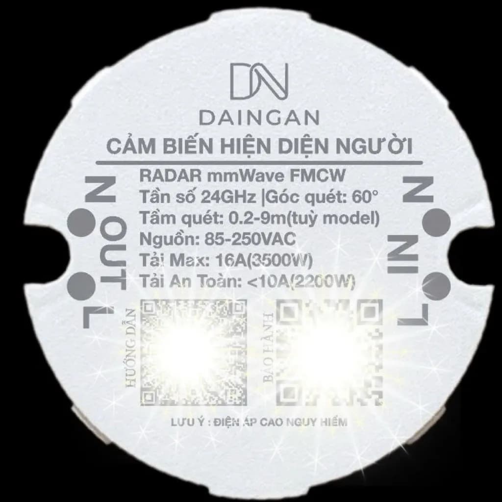 Cảm Biến Hiện Diện Radar 24GHz 220V LD2410C – Tự Bật Tắt Đèn - ảnh 4