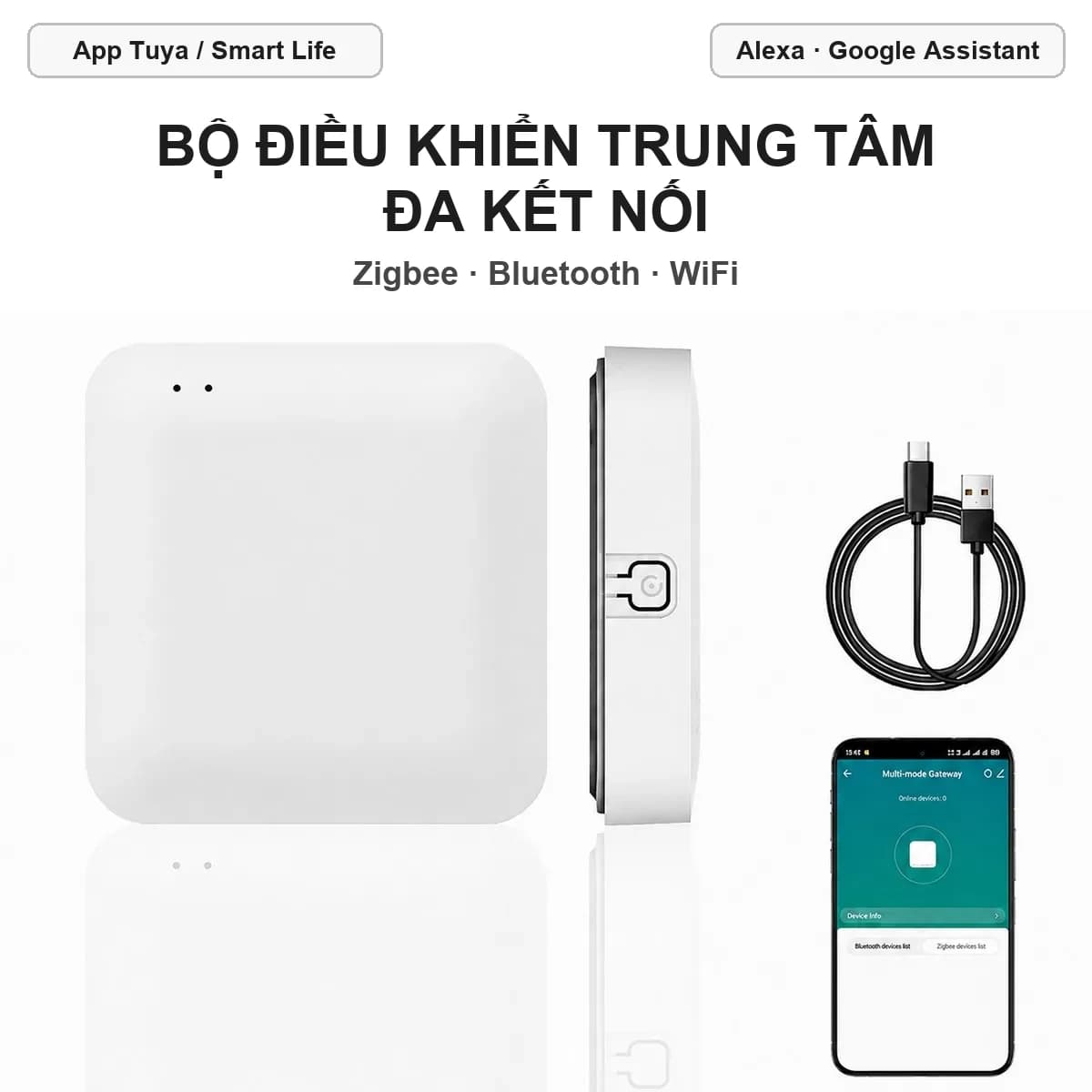 Bộ Điều Khiển Trung Tâm Zigbee Bluetooth WiFi Zitech HUB-WIFI - ảnh 4